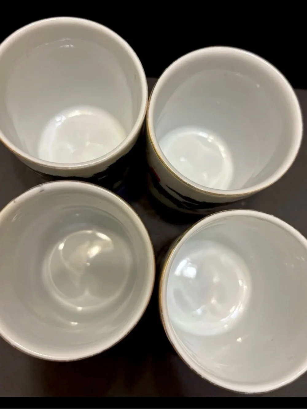 Vintage Cathay China Crane Pine Tree Tea Set Teapot 4 Lidded Cups Asian Japan